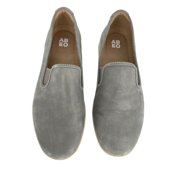 ABEO Ayla Encore Slip-On Gray Leather Casual Shoes Neutral Support Comfort Size - Picture 5 of 9